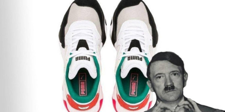 Rostro de Hitler en el nuevo modelo de tenis Puma