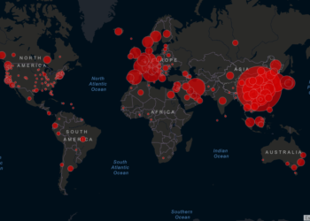 Mapa interactivo en tiempo real que señala casos de coronavirus