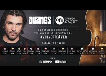 Juanes y la Orquesta Filarmónica de Bogotá, concierto sinfónico virtual
