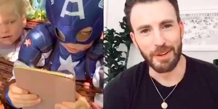 Chris Evans regala escudo de Capitán América a un niño que salvó a su hermana de ataque de un perro