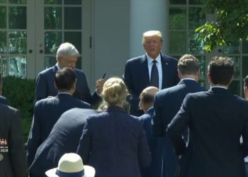 (VIDEO) Firma de Declaración Conjunta entre AMLO y Trump desde la Casa Blanca