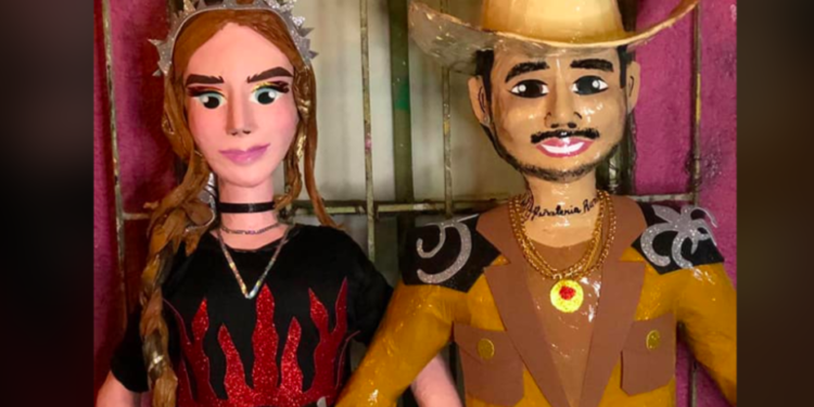 Piñatería Ramírez recrea a la pareja del momento… Belinda y Nodal