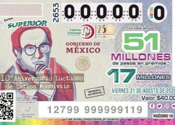 Lotería Nacional homenajea a Monsiváis con billete