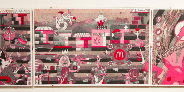 Códice Starbuckstlán de Santiago Robles; obra que reinterpreta la migración azteca en el contexto del TLCAN y la época global