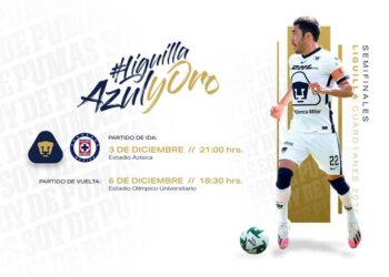 Pumas y Cruz Azul se enfrentarán el 3 y 6 de diciembre
