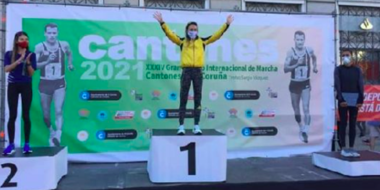 La mexicana Alegna González concluyó en segundo lugar  del Gran Premio Cantonés de Marcha Atlética en La Coruña, España