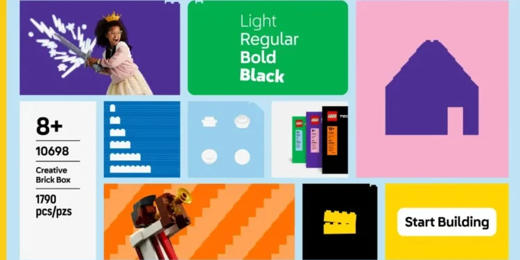 Lego lanza nueva identidad visual y tipografía en el marco de su evolución histórica