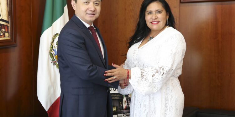 Fortalecen relaciones México-China: se reúnen presidenta del Senado y embajador de ese país