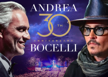 Johnny Depp cantó con Andrea Bocelli y rindió homenaje a Jeff Beck