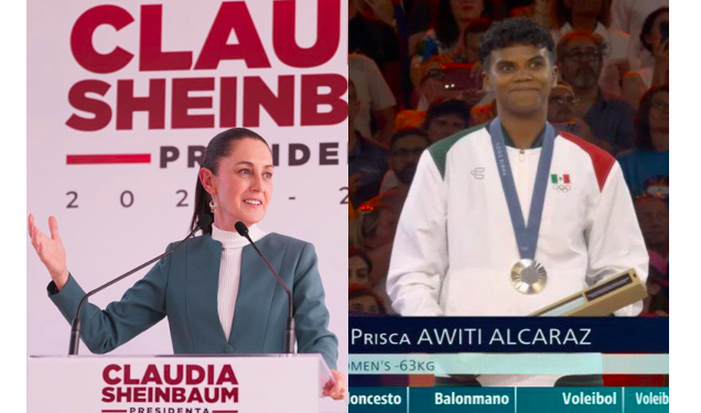 Sheinbaum congratula a la medallista olímpica mexicana Prisca Awiti