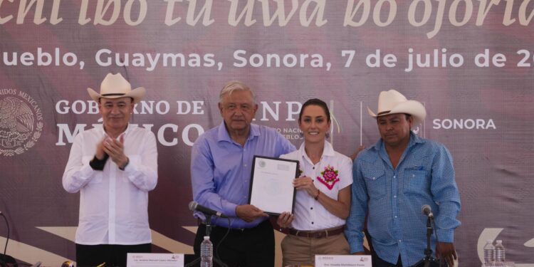 Presidente decreta restitución de más de 12 mil ha al pueblo Yaqui