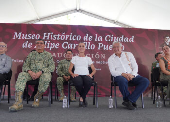 AMLO y Sheinbaum inauguran Museo Histórico de la ciudad de Felipe Carrillo Puerto