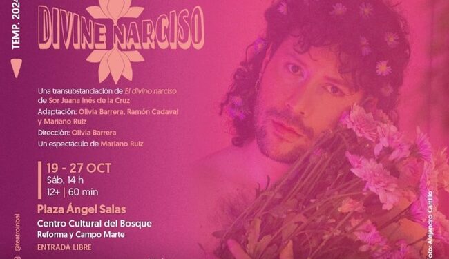 “Divine narciso”, puesta en escena que combina teatro, verso, danza, música y cumbia sonidera