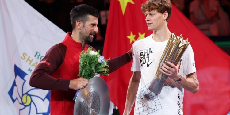 Djokovic cade en la final del Masters 1000 de Shanghai ante Sinner