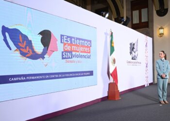 Sheinbaum presenta campaña permanente: ¡Es tiempo de mujeres sin violencia! ¡Súmate y transforma!