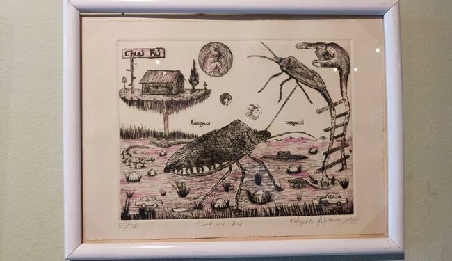 Carpeta gráfica entomografía reúne insectos diseñados por 20 artistas mexicanos, en la galería José María Velasco