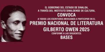El Gobierno de Sinaloa convoca al Premio Nacional de Literatura Gilberto Owen 2025