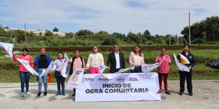 Con el impulso de Bienestar, la Delegada Anallely López da inicio a obras comunitarias históricas en Xiutetelco